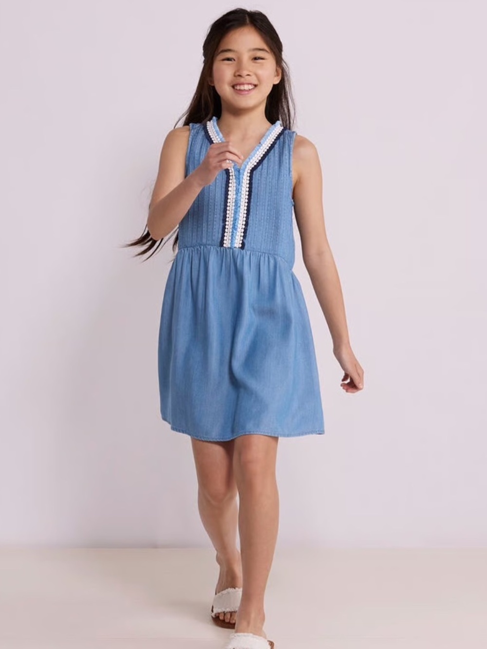 Vineyard Vines Girls Denim Dress